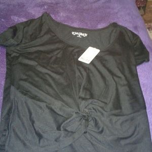 A mudd shirt cropped and tied